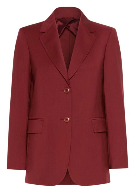 Max Mara Studio Women's MSTASSENZI Ruby Red Lightweight Wool Canvas Blazer Max Mara Studio |  | 2626046021600011